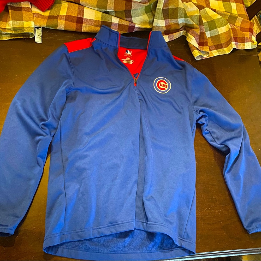 Chicago Cubs Quarter Zip. Men’s Size Large Sweater. Official Merchandise MLB
